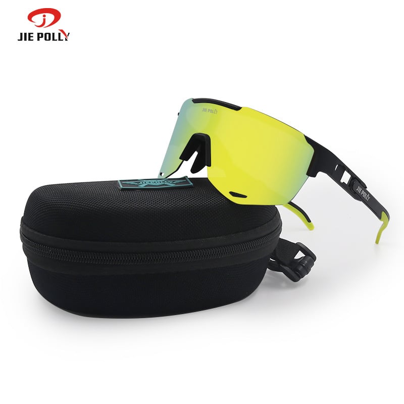 Polarizované cyklistické okuliare s vymeniteľnými šošovkami, pripravené na korekciu, nastaviteľné nosové vankúšiky, kompatibilné s čelenkou