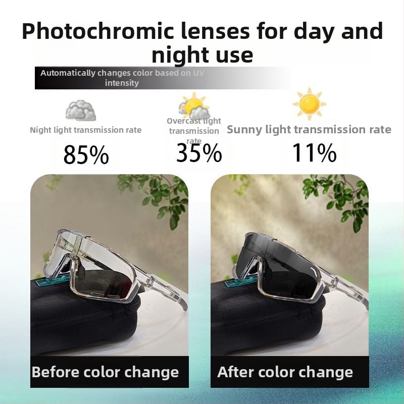 Polarizované cyklistické okuliare s vymeniteľnými šošovkami, pripravené na korekciu, nastaviteľné nosové vankúšiky, kompatibilné s čelenkou