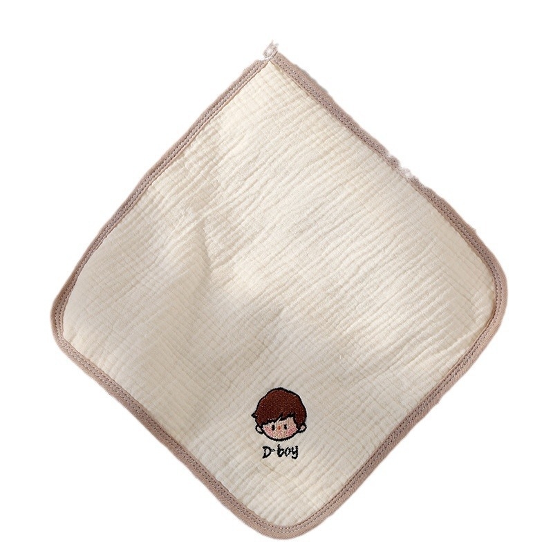 Detská gáza uterák s vyšitým menom, 100% bavlna, 40-count vlákno, vyšívanie a lemovanie, prispôsobiteľný