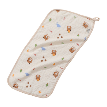 Štvorsvrstvová gáza s karikatúrnym vzorom, bavlna, absorpčná, pre batoľatá 1–3 roky
