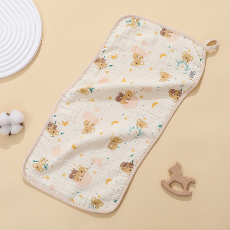 Štvorsvrstvová gáza s karikatúrnym vzorom, bavlna, absorpčná, pre batoľatá 1–3 roky