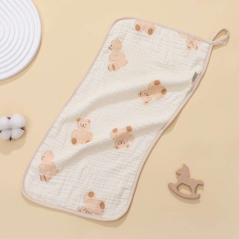 Štvorsvrstvová gáza s karikatúrnym vzorom, bavlna, absorpčná, pre batoľatá 1–3 roky