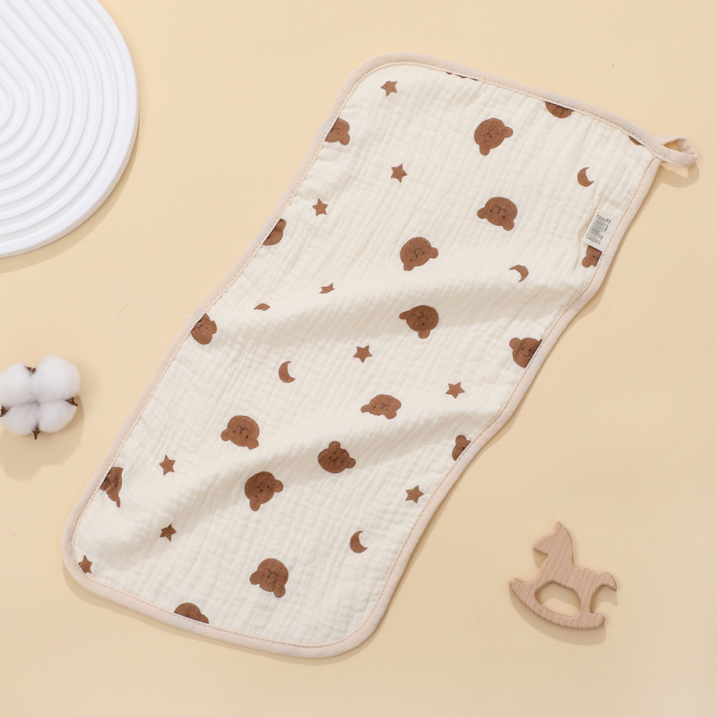 Štvorsvrstvová gáza s karikatúrnym vzorom, bavlna, absorpčná, pre batoľatá 1–3 roky