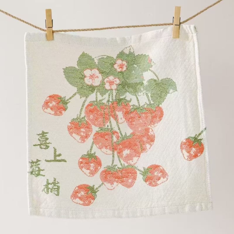 Бебешка квадратна кърпа за лице, памучна газова тъкан, мека и абсорбираща, с висящо въже за закачане, жакардова изработка, водопоглъщане 11–15 s