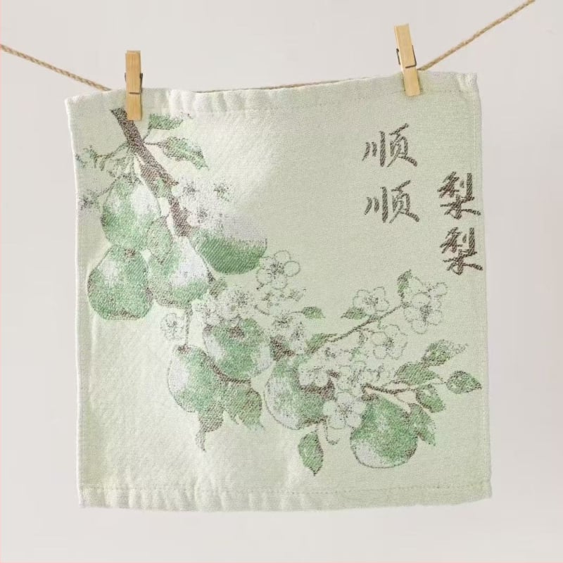 Бебешка квадратна кърпа за лице, памучна газова тъкан, мека и абсорбираща, с висящо въже за закачане, жакардова изработка, водопоглъщане 11–15 s