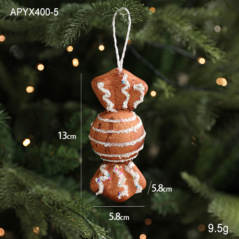 Habból készült karácsonyi függő dekoráció – formák: hópehely, ötágú csillag és karácsonyfa; modern minimalist stílus; márka Hong Kong Heng