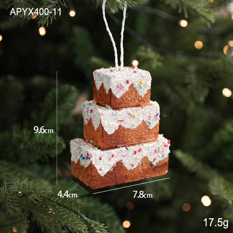 Habból készült karácsonyi függő dekoráció – formák: hópehely, ötágú csillag és karácsonyfa; modern minimalist stílus; márka Hong Kong Heng