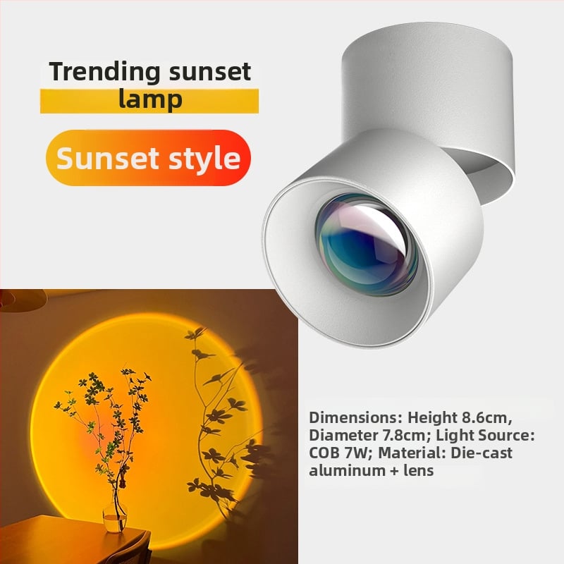 Sunset LED zabudované svetlo do chodby a obývačky – 220V, hliníkové puzdro, CRI 80–89, steny vypínač, moderný minimalistický štýl, neinteligentné ovládanie