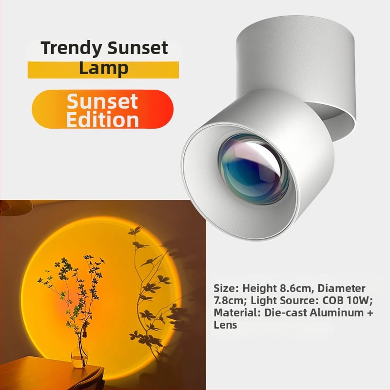 Sunset LED zabudované svetlo do chodby a obývačky – 220V, hliníkové puzdro, CRI 80–89, steny vypínač, moderný minimalistický štýl, neinteligentné ovládanie