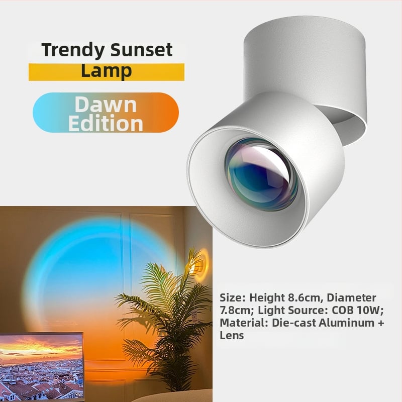 Sunset LED zabudované svetlo do chodby a obývačky – 220V, hliníkové puzdro, CRI 80–89, steny vypínač, moderný minimalistický štýl, neinteligentné ovládanie