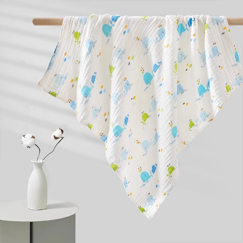 Detská osuška na kúpanie z 100% bavlnenej gázy, mimoriadne jemná a savá; pre novorodencov a deti; priadze: 40s; hmotnosť: 50–80 g; kategória: uterák