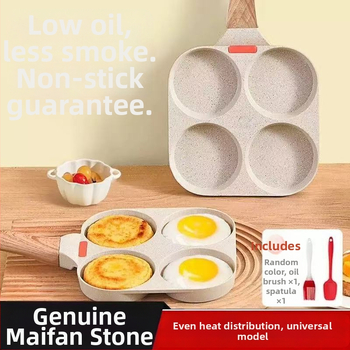 Panvica na vajíčka so štyrmi dierkami – nepriľnavá, hliníková zliatina, na domáce použitie, panvica na palacinky a raňajky, kompatibilná so všeobecným sporákom