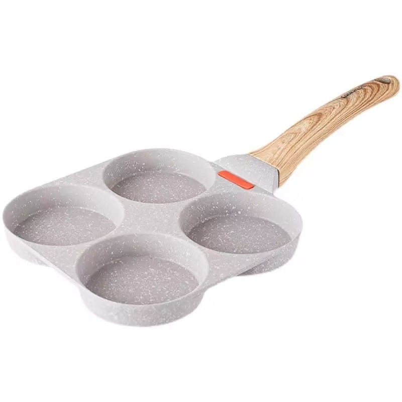 Panvica na vajíčka so štyrmi dierkami – nepriľnavá, hliníková zliatina, na domáce použitie, panvica na palacinky a raňajky, kompatibilná so všeobecným sporákom