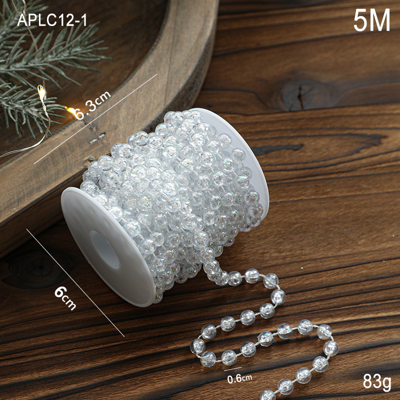 Božićni ukras za bor s plastičnom perlama lancem (Materijal: Plastika; Marka: Hong Kong Heng; IP dozvola: Ne; Stil: Drugo; Primjenjivi blagdani: Božić)
