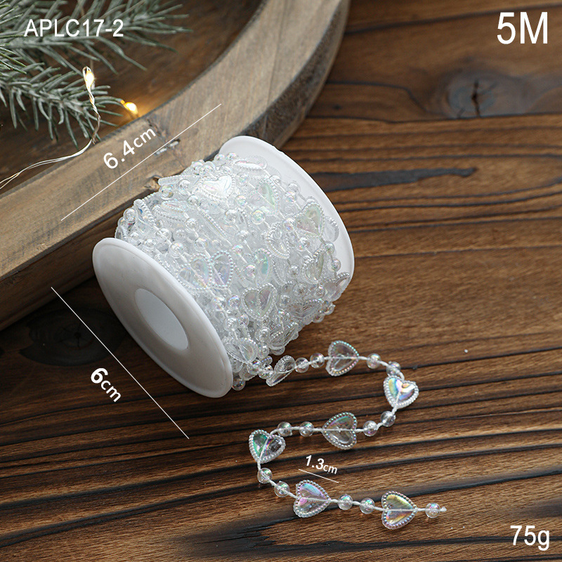 Božićni ukras za bor s plastičnom perlama lancem (Materijal: Plastika; Marka: Hong Kong Heng; IP dozvola: Ne; Stil: Drugo; Primjenjivi blagdani: Božić)