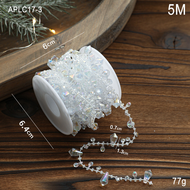 Božićni ukras za bor s plastičnom perlama lancem (Materijal: Plastika; Marka: Hong Kong Heng; IP dozvola: Ne; Stil: Drugo; Primjenjivi blagdani: Božić)