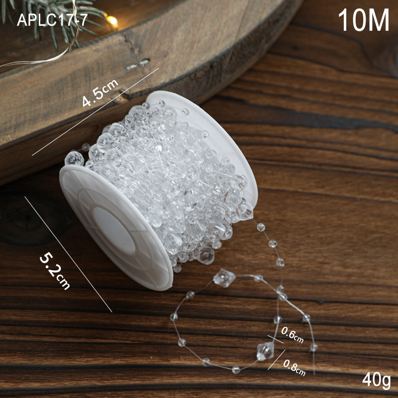 Božićni ukras za bor s plastičnom perlama lancem (Materijal: Plastika; Marka: Hong Kong Heng; IP dozvola: Ne; Stil: Drugo; Primjenjivi blagdani: Božić)