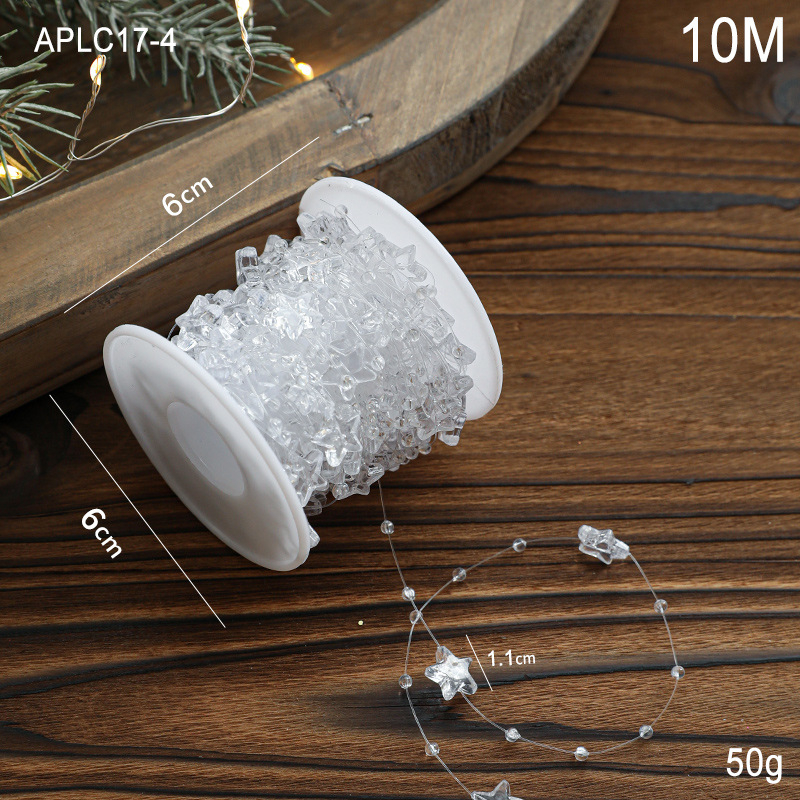 Božićni ukras za bor s plastičnom perlama lancem (Materijal: Plastika; Marka: Hong Kong Heng; IP dozvola: Ne; Stil: Drugo; Primjenjivi blagdani: Božić)