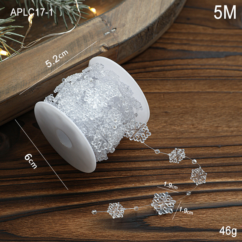 Božićni ukras za bor s plastičnom perlama lancem (Materijal: Plastika; Marka: Hong Kong Heng; IP dozvola: Ne; Stil: Drugo; Primjenjivi blagdani: Božić)