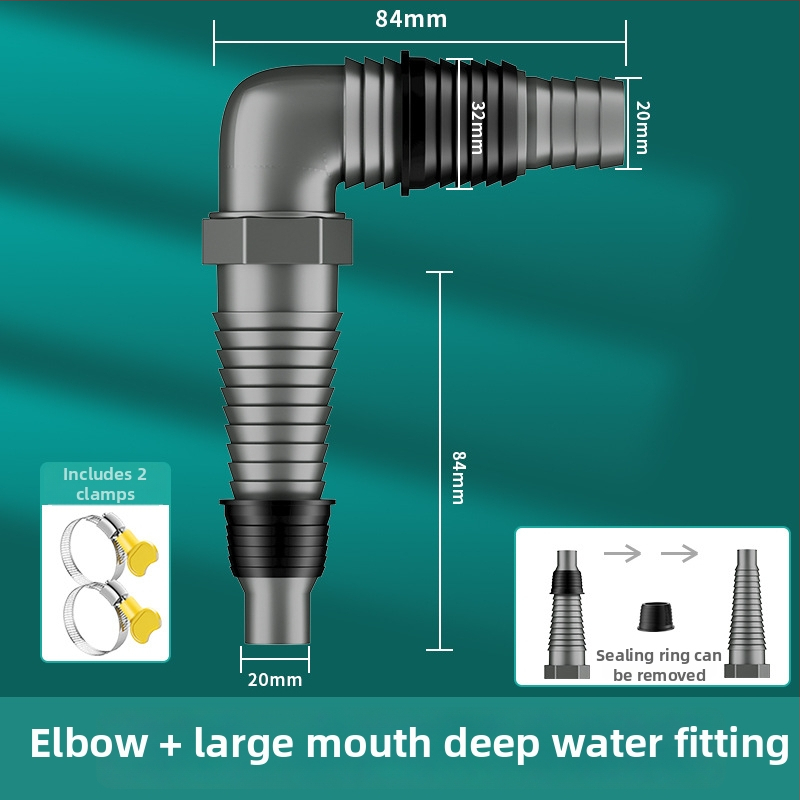 Drenážny systém pre práčku a umývadlo, univerzálny, dvojitá hlava, ťahový typ, trojcestný spoj s tesnením proti zápachu