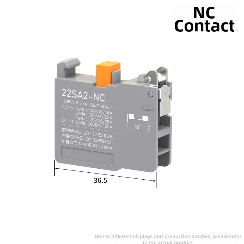 Plastový modul núdzového zastavenia so skrutkovým zapojením, ochrana IP65, napätie 3-220V, prevádzková teplota -40 až 80°C, elektrická životnosť 20 000 cyklov