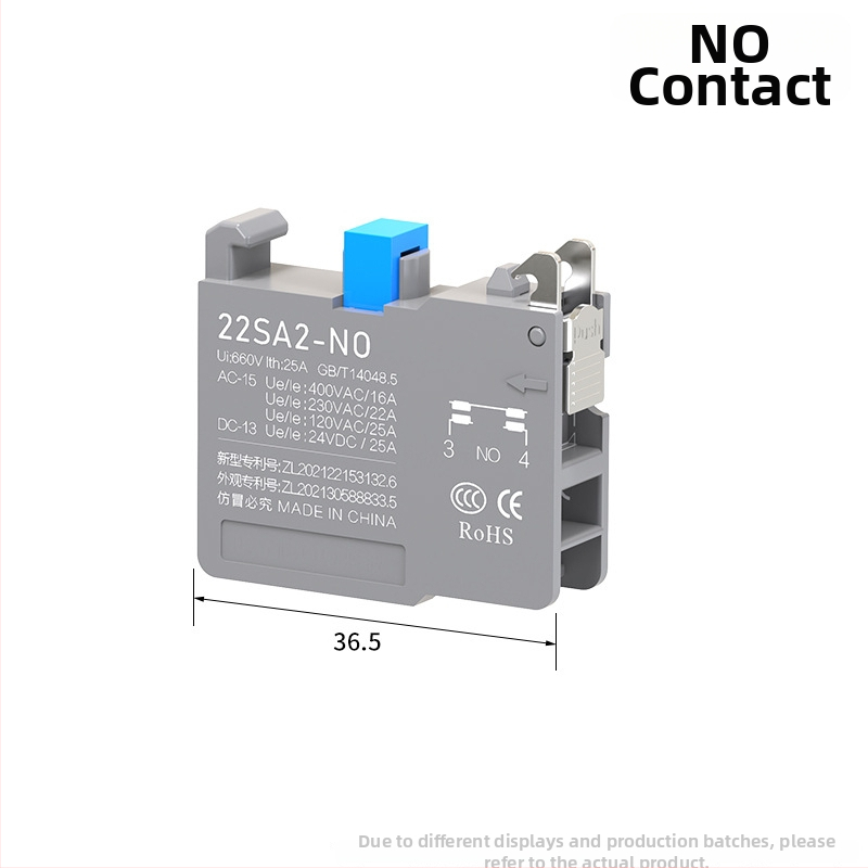 Plastový modul núdzového zastavenia so skrutkovým zapojením, ochrana IP65, napätie 3-220V, prevádzková teplota -40 až 80°C, elektrická životnosť 20 000 cyklov