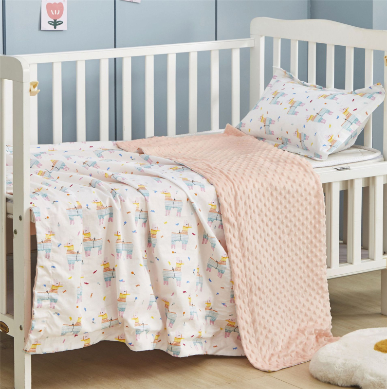 Детско одеяло с пълнеж от коприна нишки, чист памук, карикатурен стил, за деца на 2–3 години, пролет и есен