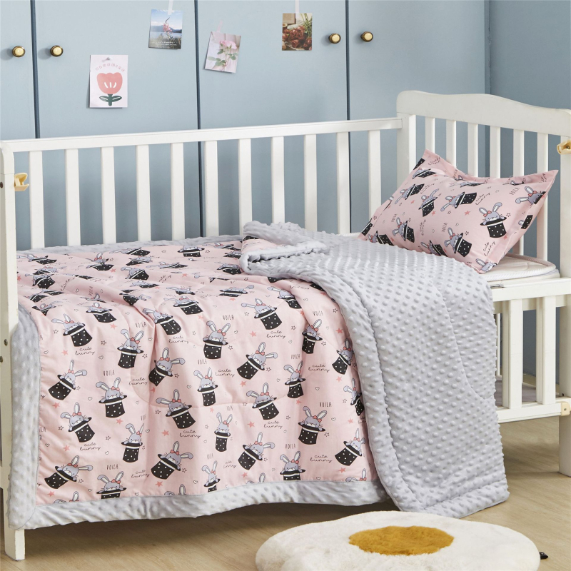 Детско одеяло с пълнеж от коприна нишки, чист памук, карикатурен стил, за деца на 2–3 години, пролет и есен