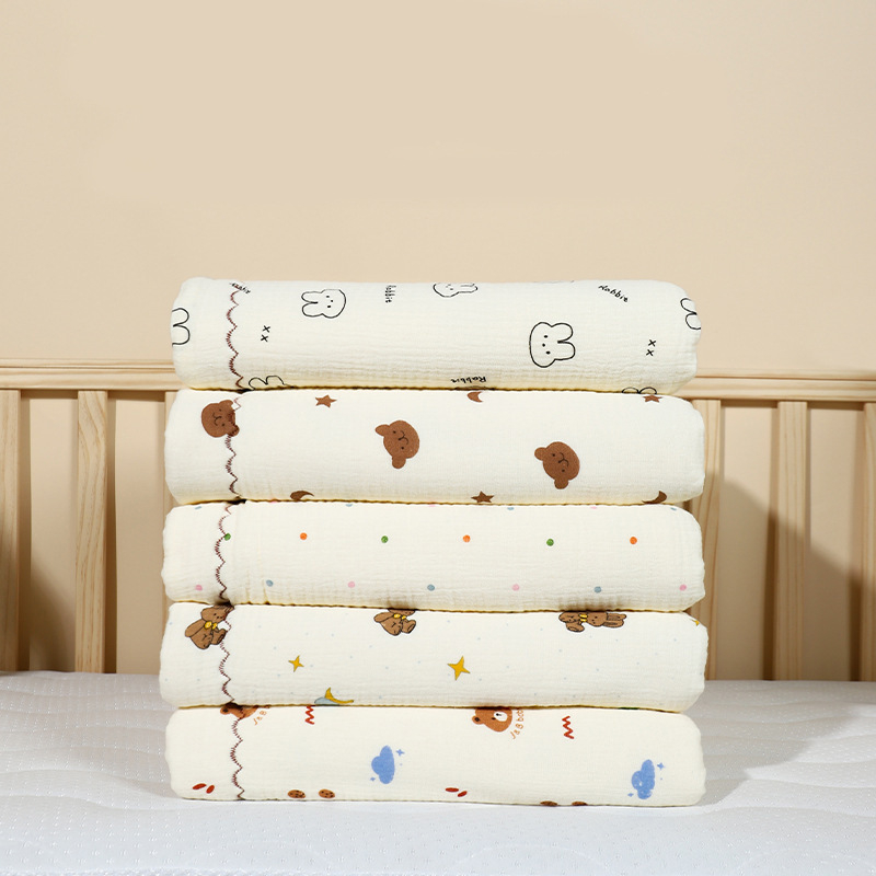Бебешко памучно одеяло за новородени, машинно пране, карикатурен стил (Марка: Good month; Състав: 100% памук; Приложимо за: новородено; Персонализация: Да)