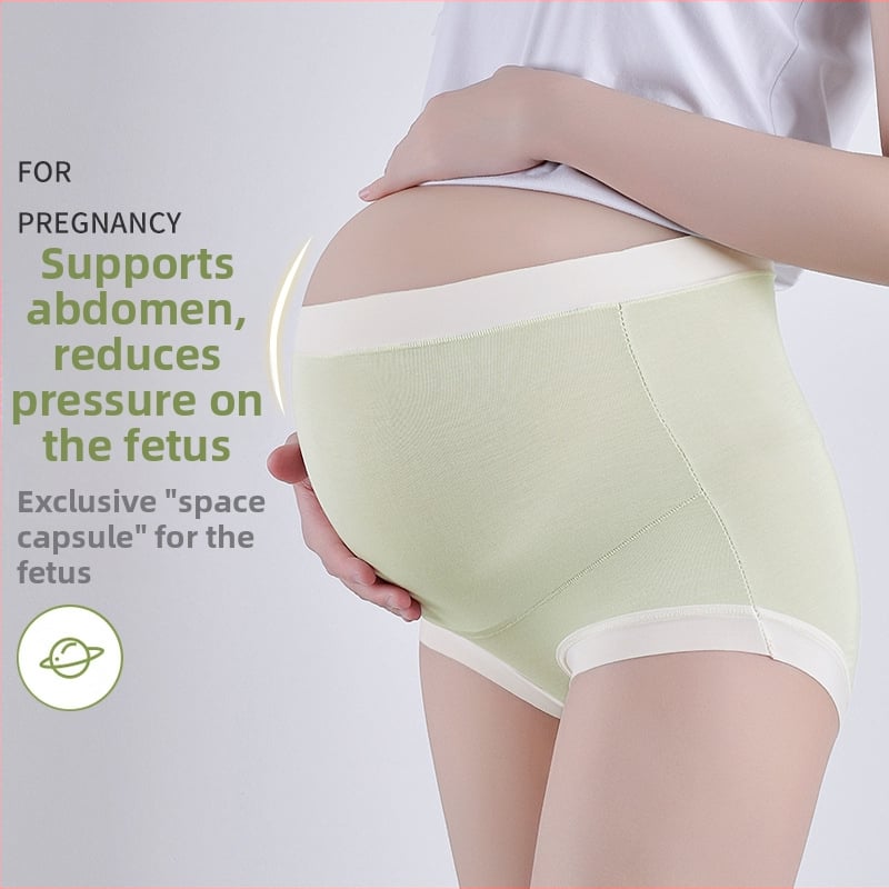 Modal бременни бикини с висока талия – дишащи, подпора за корема, антибактериална защита