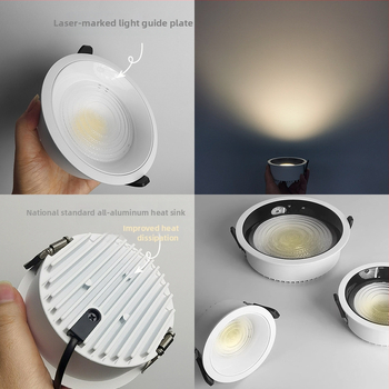 LED downlight s plným spektrom – CRI ≥90, 220V, skrytá montáž