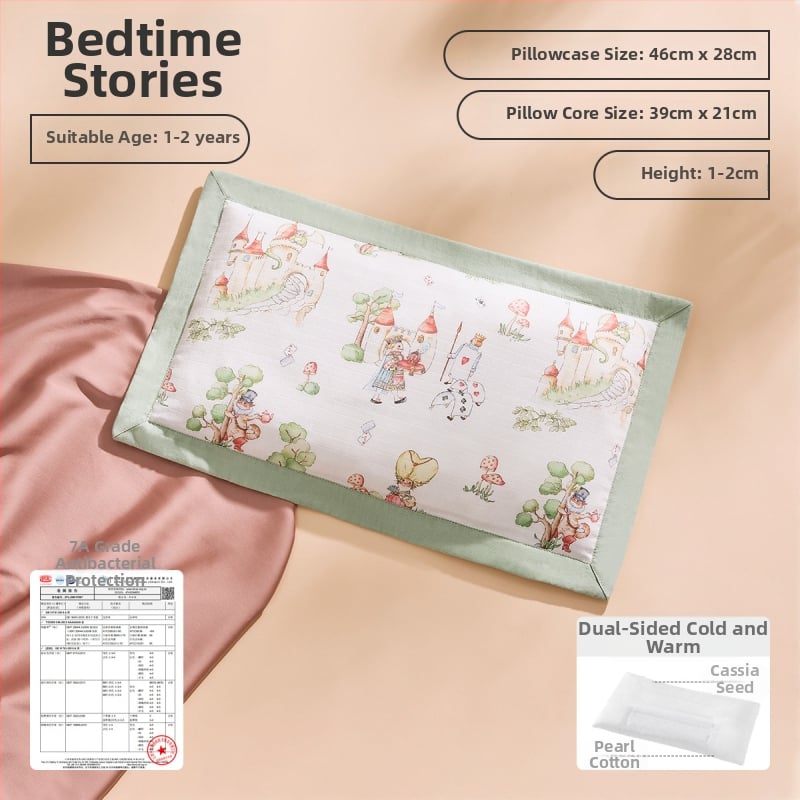 Joyncleon Jingqi Bērnu vissezonu spilvens – 100% kokvilna, karikatūru stilā, drošības klase A, piemērots zīdaiņiem un maziem bērniem, vasaras iznākums 2025