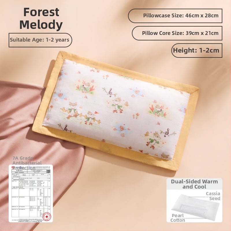 Joyncleon Jingqi Bērnu vissezonu spilvens – 100% kokvilna, karikatūru stilā, drošības klase A, piemērots zīdaiņiem un maziem bērniem, vasaras iznākums 2025