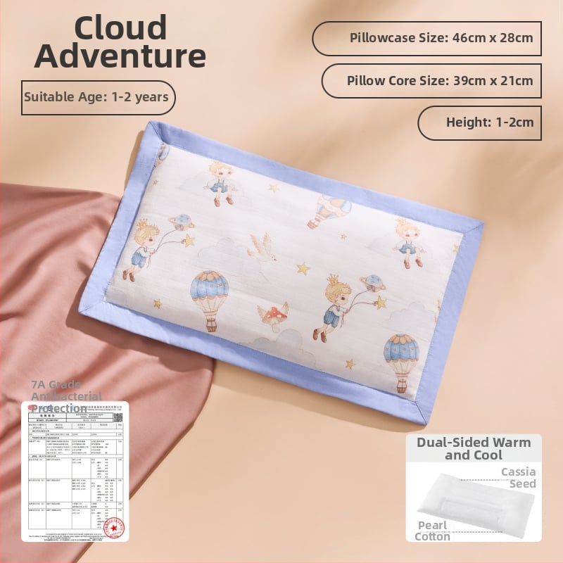 Joyncleon Jingqi Bērnu vissezonu spilvens – 100% kokvilna, karikatūru stilā, drošības klase A, piemērots zīdaiņiem un maziem bērniem, vasaras iznākums 2025