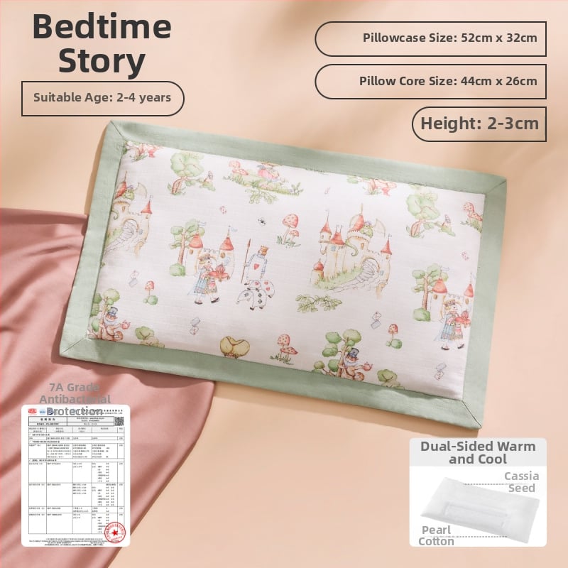 Joyncleon Jingqi Bērnu vissezonu spilvens – 100% kokvilna, karikatūru stilā, drošības klase A, piemērots zīdaiņiem un maziem bērniem, vasaras iznākums 2025