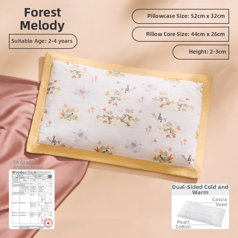 Joyncleon Jingqi Bērnu vissezonu spilvens – 100% kokvilna, karikatūru stilā, drošības klase A, piemērots zīdaiņiem un maziem bērniem, vasaras iznākums 2025