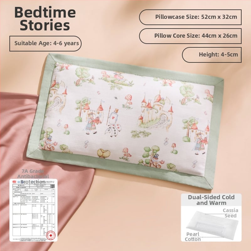 Joyncleon Jingqi Bērnu vissezonu spilvens – 100% kokvilna, karikatūru stilā, drošības klase A, piemērots zīdaiņiem un maziem bērniem, vasaras iznākums 2025