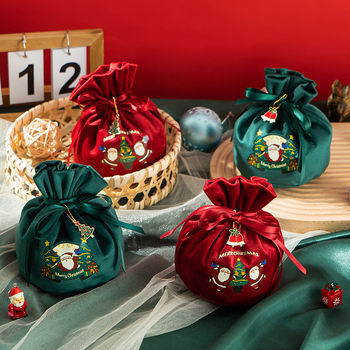 Veluurist jõulukingituste kinkekott, bränd Xifu, tootekood sdjpgd, mõeldud jõulude jaoks.