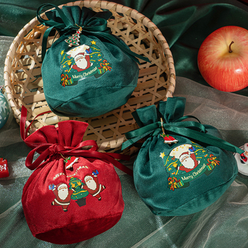 Veluurist jõulukingituste kinkekott, bränd Xifu, tootekood sdjpgd, mõeldud jõulude jaoks.