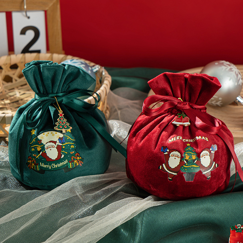 Veluurist jõulukingituste kinkekott, bränd Xifu, tootekood sdjpgd, mõeldud jõulude jaoks.