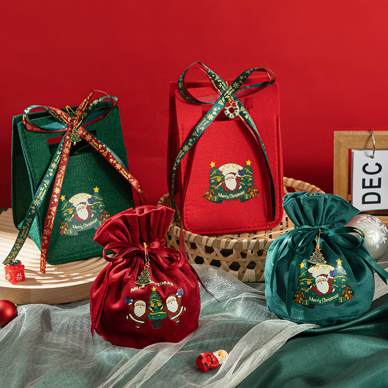 Veluurist jõulukingituste kinkekott, bränd Xifu, tootekood sdjpgd, mõeldud jõulude jaoks.