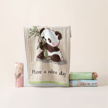 Кърпа за лице за бебета от чист памук, жакард 32S, серия Cartoon, лека