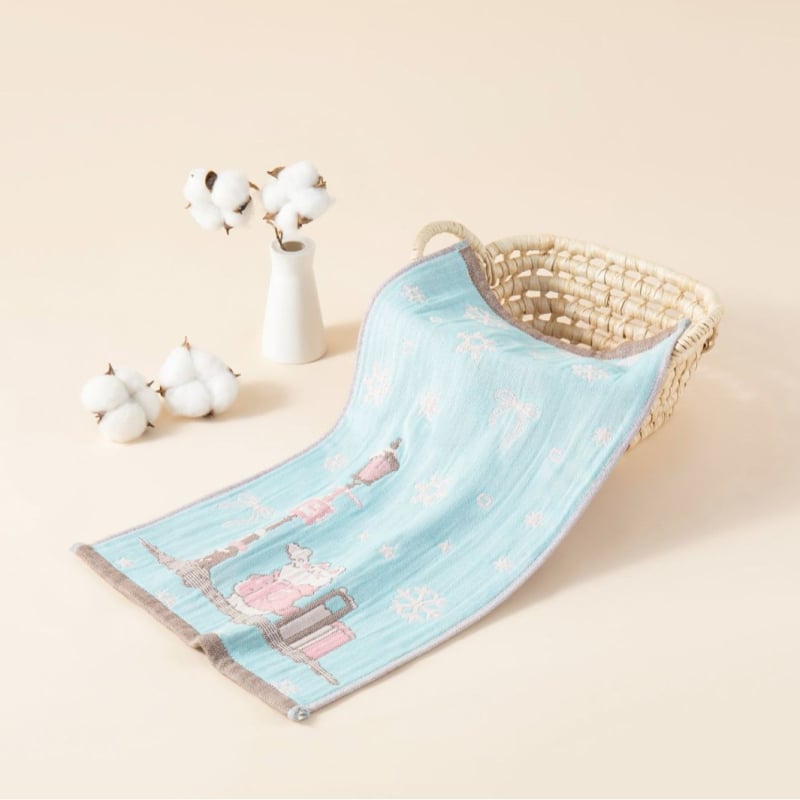 Кърпа за лице за бебета от чист памук, жакард 32S, серия Cartoon, лека