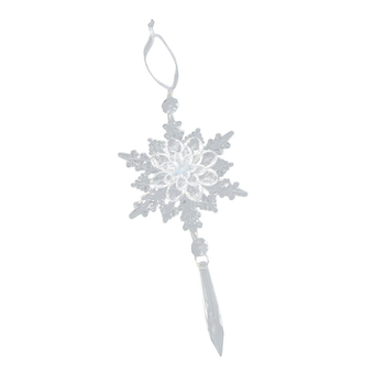 Sada 25 transparentných akrylových snehových vločiek, visiacich ozdôb pre vianočné a svadobné dekorácie, kvetinové aranžmány