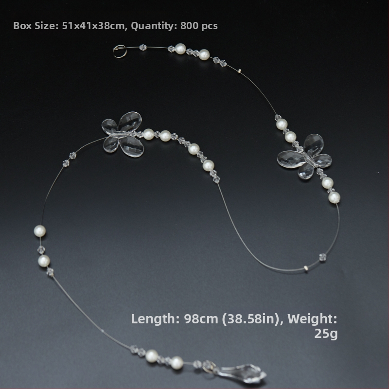 Sada 25 transparentných akrylových snehových vločiek, visiacich ozdôb pre vianočné a svadobné dekorácie, kvetinové aranžmány