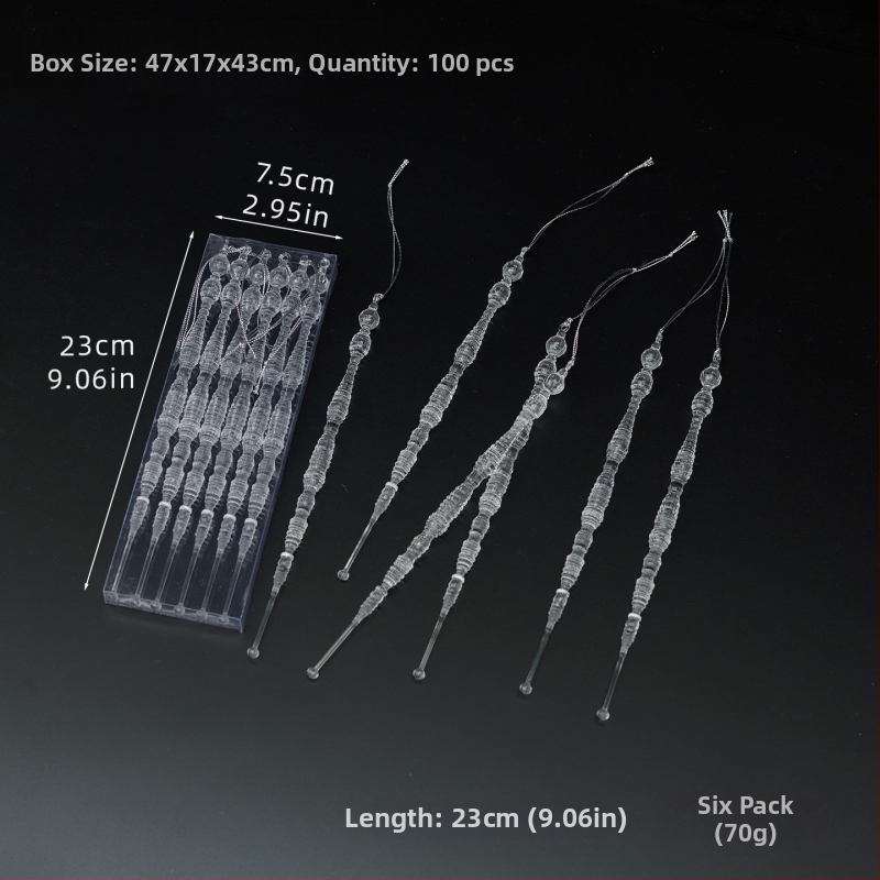 Sada 25 transparentných akrylových snehových vločiek, visiacich ozdôb pre vianočné a svadobné dekorácie, kvetinové aranžmány