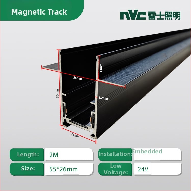 Magnetické lištové svetlo s vloženým LED svetlom, 24V, hliníková zliatina, CRI ≥90