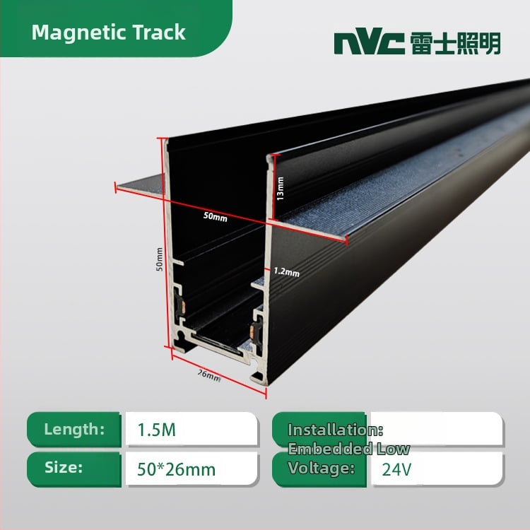 Magnetické lištové svetlo s vloženým LED svetlom, 24V, hliníková zliatina, CRI ≥90