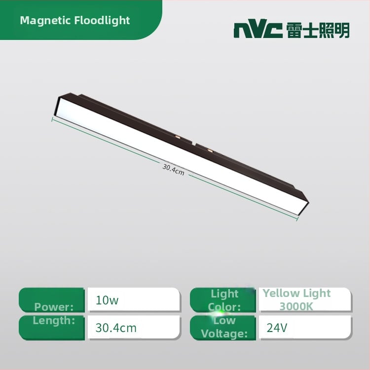 Magnetické lištové svetlo s vloženým LED svetlom, 24V, hliníková zliatina, CRI ≥90