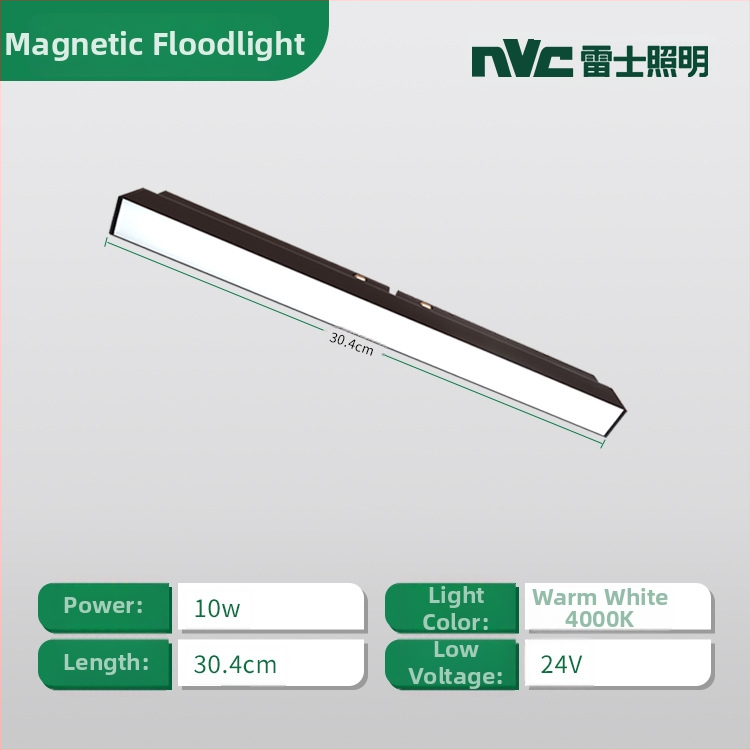 Magnetické lištové svetlo s vloženým LED svetlom, 24V, hliníková zliatina, CRI ≥90